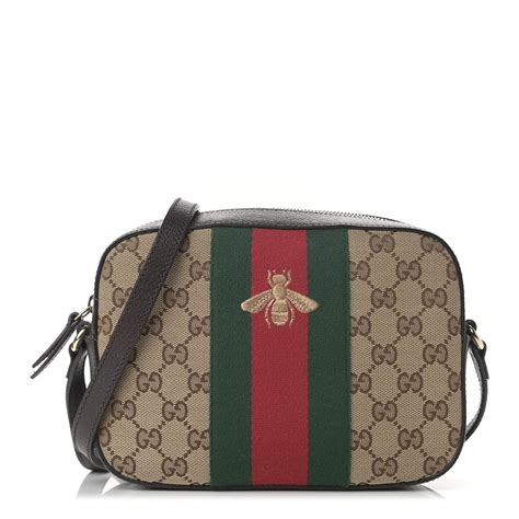 gucci monogram web small webby bee|GUCCI GG Supreme Monogram Web Small Webby Bee .